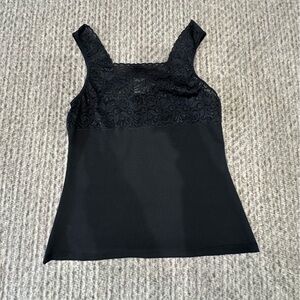 Women’s Black Tank with Lace Bust area